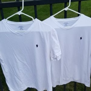 2 Polo by Ralph Lauren Mens White tshirts